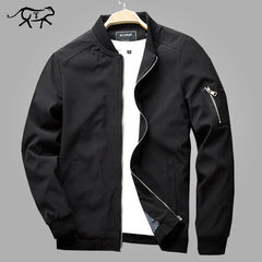 Autumn Bomber Jacket Men Casual Slim Fit Pilot Coat