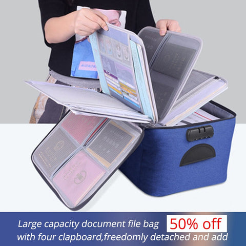 Portable Briefcase For Document Bag Women Men'S Bag For Documents New Travel Business Bag File Paper Storage Documents Organizer