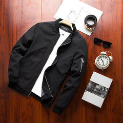 Autumn Bomber Jacket Men Casual Slim Fit Pilot Coat