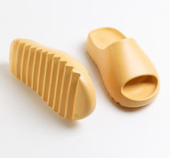 JIANBUDAN Indoor comfortable soft slippers Men women Non-slip bathroom home shoes Flat EVA Thick sole Slides Women's sandals