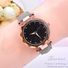 Casual Women Watches Starry Sky Quartz Wristwatch Female Clock Leather Fashion Ladies Wrist Watches reloj mujer relogio feminino
