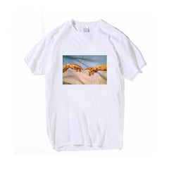 Women T Shirts Michelangelo Print Tshirt Streetwear Tops Female T-shirts Oversized Short Sleeve Tee Shirt Harajuku Woman T-shirt
