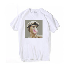 Women T Shirts Michelangelo Print Tshirt Streetwear Tops Female T-shirts Oversized Short Sleeve Tee Shirt Harajuku Woman T-shirt