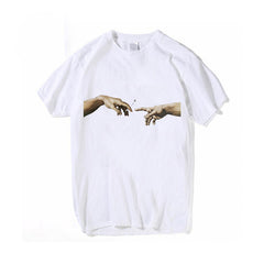 Women T Shirts Michelangelo Print Tshirt Streetwear Tops Female T-shirts Oversized Short Sleeve Tee Shirt Harajuku Woman T-shirt