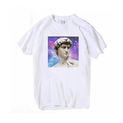 Women T Shirts Michelangelo Print Tshirt Streetwear Tops Female T-shirts Oversized Short Sleeve Tee Shirt Harajuku Woman T-shirt