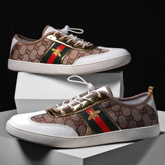Brand Fashion Khaki Embroidery Flat Shoes Men's Bee Designer Casual Men's Sneakers Outdoor Breathable Trainer Shoes Zapatillas