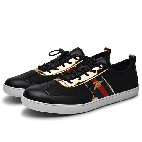 Brand Fashion Khaki Embroidery Flat Shoes Men's Bee Designer Casual Men's Sneakers Outdoor Breathable Trainer Shoes Zapatillas
