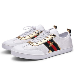 Brand Fashion Khaki Embroidery Flat Shoes Men's Bee Designer Casual Men's Sneakers Outdoor Breathable Trainer Shoes Zapatillas