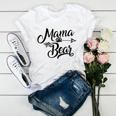 Women's T-shirts Mama Mom Leopard Letter Print Harajuku T Shirt Mother Clothing T-shirt for Women Tees Tops 2020 Female T-Shirt