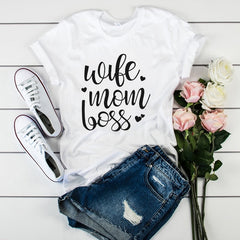 Women's T-shirts Mama Mom Leopard Letter Print Harajuku T Shirt Mother Clothing T-shirt for Women Tees Tops 2020 Female T-Shirt