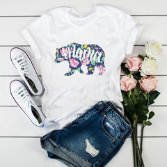 Women's T-shirts Mama Mom Leopard Letter Print Harajuku T Shirt Mother Clothing T-shirt for Women Tees Tops 2020 Female T-Shirt