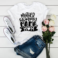 Women's T-shirts Mama Mom Leopard Letter Print Harajuku T Shirt Mother Clothing T-shirt for Women Tees Tops 2020 Female T-Shirt