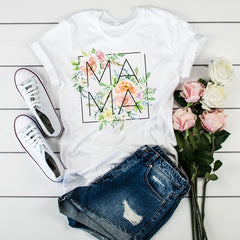 Women's T-shirts Mama Mom Leopard Letter Print Harajuku T Shirt Mother Clothing T-shirt for Women Tees Tops 2020 Female T-Shirt