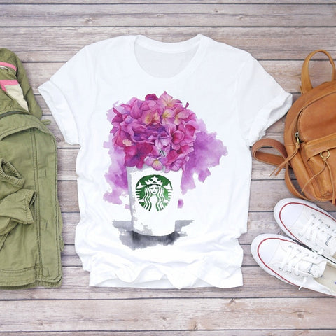 Women's T-shirts Dream Feather Graphic Tee 2020 Summer Harajuku Top Female T-shirt Short Sleeve Oversized T Shirt Women Clothes