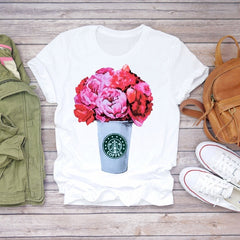 Women's T-shirts Dream Feather Graphic Tee 2020 Summer Harajuku Top Female T-shirt Short Sleeve Oversized T Shirt Women Clothes