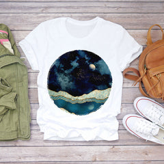 Women's T-shirts Dream Feather Graphic Tee 2020 Summer Harajuku Top Female T-shirt Short Sleeve Oversized T Shirt Women Clothes