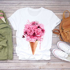Women's T-shirts Dream Feather Graphic Tee 2020 Summer Harajuku Top Female T-shirt Short Sleeve Oversized T Shirt Women Clothes