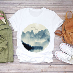 Women's T-shirts Dream Feather Graphic Tee 2020 Summer Harajuku Top Female T-shirt Short Sleeve Oversized T Shirt Women Clothes
