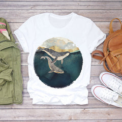 Women's T-shirts Dream Feather Graphic Tee 2020 Summer Harajuku Top Female T-shirt Short Sleeve Oversized T Shirt Women Clothes