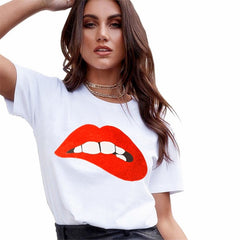 Harajuku Women's T-shirt 2020 Summer Heart Shaped Leopard Print Tshirt Womens Streetwear Tops Female T-shirt Fashion Clothing