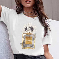 Harajuku Women's T-shirt 2020 Summer Heart Shaped Leopard Print Tshirt Womens Streetwear Tops Female T-shirt Fashion Clothing
