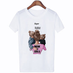 2020 New Women T-shirt Super Mom Love Print Top Female T Shirts Harajuku Kawaii Casual Comfortable Tee Ladies Tops Short Clothes