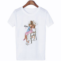 2020 New Women T-shirt Super Mom Love Print Top Female T Shirts Harajuku Kawaii Casual Comfortable Tee Ladies Tops Short Clothes