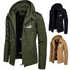 Solid Hoodies Jackets Men Autumn Winter New Hoodies