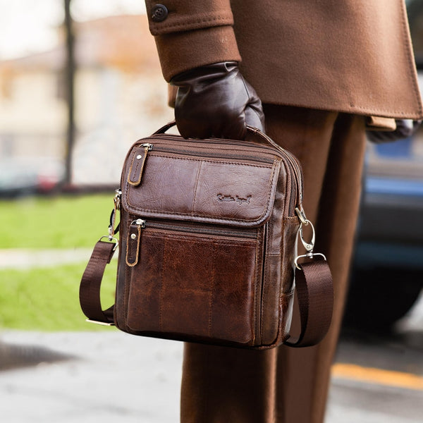 Cobbler Legend Brand Men's Genuine Leather Business Bag 2019 Men Shoulder Bags High Quality Male Handbags for Men Satchels Bag